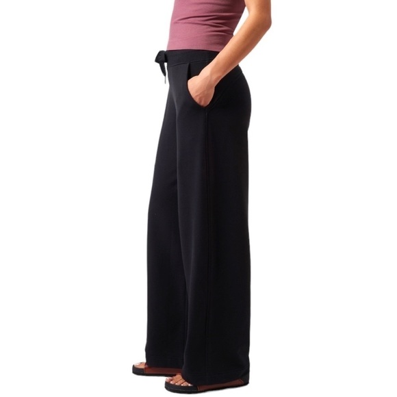 JERSEY KNIT Black Wide Leg Drawstring Pull-On Pants Size XL Excellent Co… - Picture 6 of 6